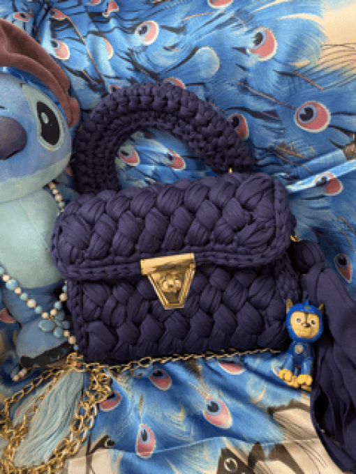 Sac en crochet Bleu Marine