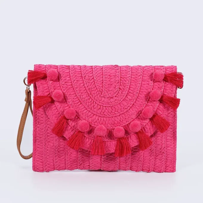 Sac pochette en rotin